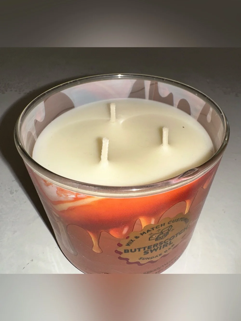Bath & Body Works Butterscotch Swirl Three Wick Candle